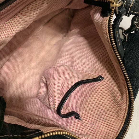 Dooney & Bourke handbag black vintage w front pocket - Picture 13 of 15